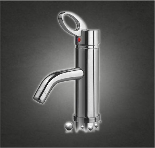 Single Lever Basin Mixer W/o Popup Waste System With 450 Mm Stainless Steel Flexible Hose (jumbo Size)