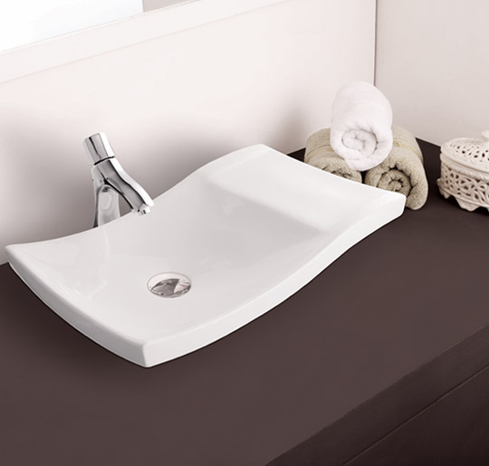 Compact design for small bathrooms. <br />Available in Starwhite