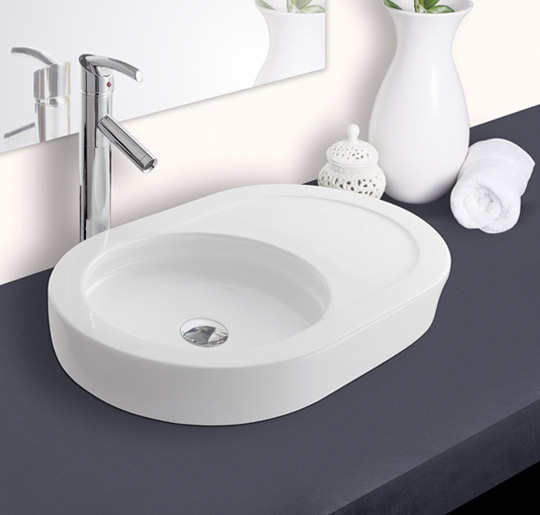 Compact design for small bathrooms. <br />Available in Starwhite 