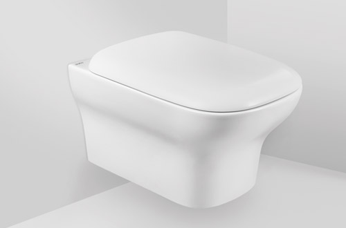 Compact design for bathrooms.<br />Available in white 