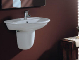 Compact design for medium bathrooms<br/>Color:white